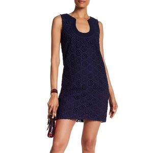 Trina Turk Navy Lace Mini Dress